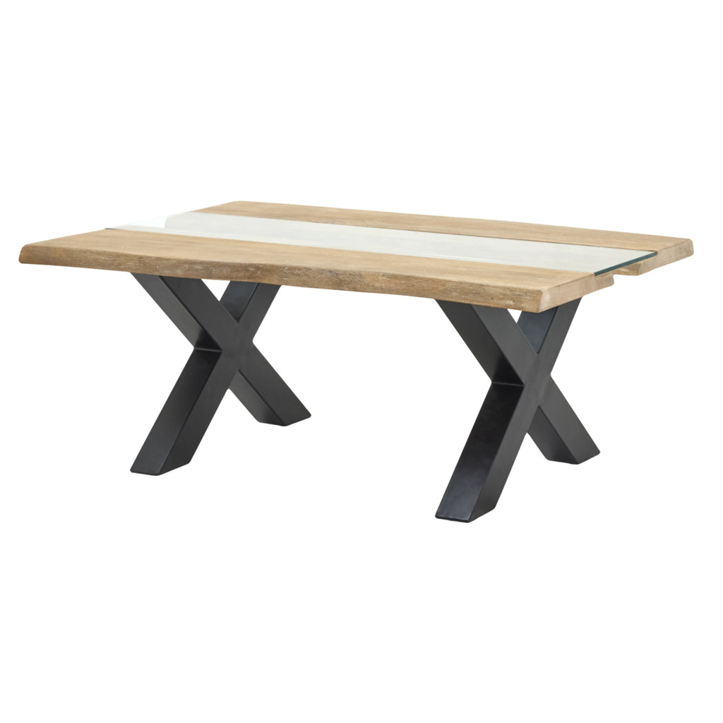 Live Edge Light Acacia River Coffee Table