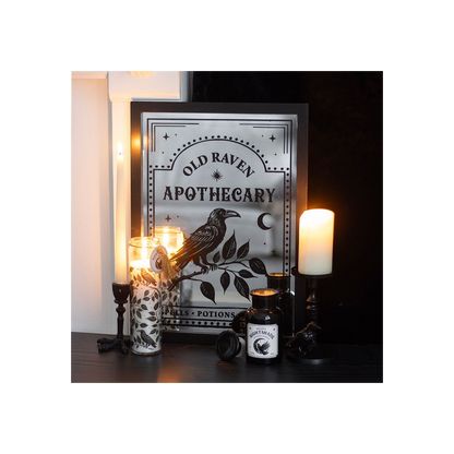 Old Raven Apothecary Mirrored Wall Art
