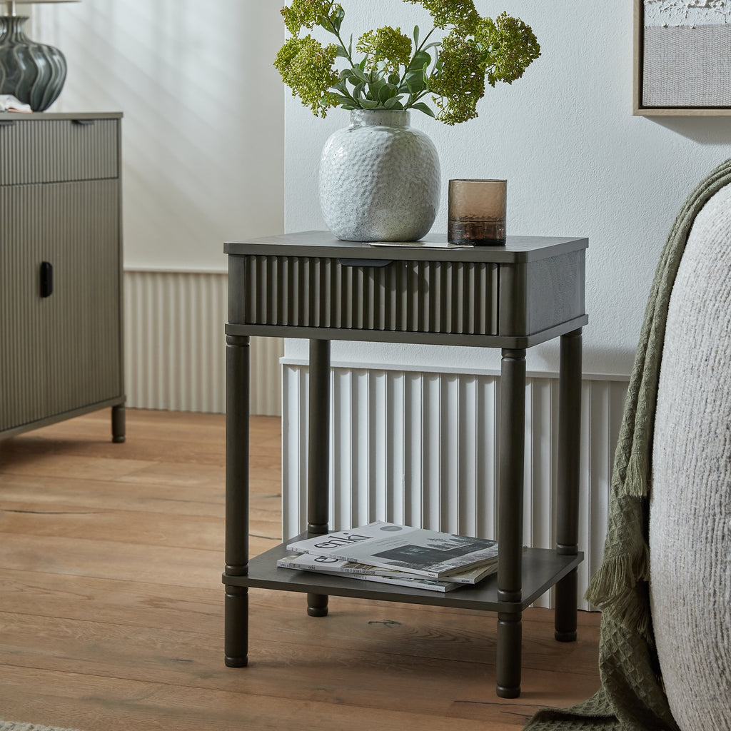 Reed Collection 1 Drawer Side Table