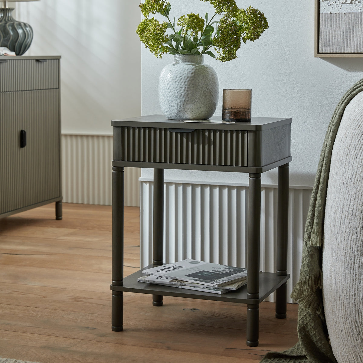 Reed Collection 1 Drawer Side Table