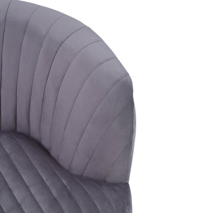 Florence Grey Velvet Chair With Gold Legs