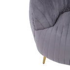 Florence Grey Velvet Chair With Gold Legs