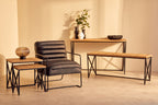 Kendra Parquet Fir Wood Console Table