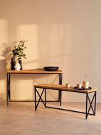 Kendra Parquet Fir Wood Coffee Table
