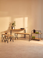 Kendra Parquet Fir Wood Coffee Table