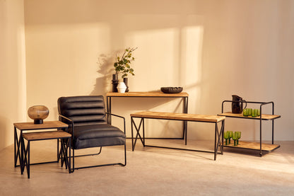 Kendra Parquet Fir Wood Trolley