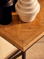 Kendra Parquet Fir Wood Console Table