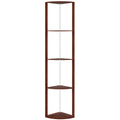 RGB Standing Lamp with Shelves, 4-Tier LED Floor Lamp with Multiple Lighting Modes, Brown