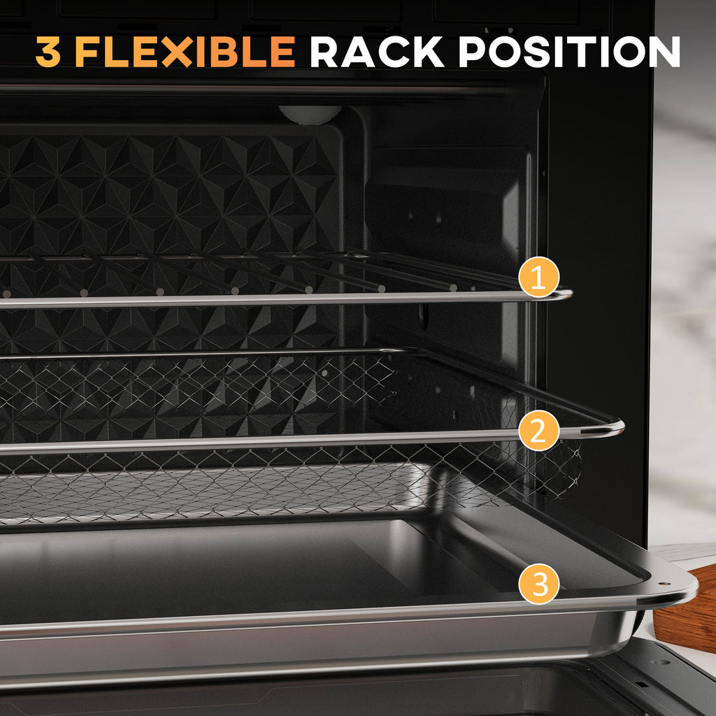 20L 90-230? Mini Convection Oven, with Air Fry Function - Black