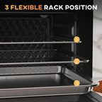 20L 90-230? Mini Convection Oven, with Air Fry Function - Black