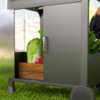 Outsunny 7.5kW Three-Burner Gas BBQ Grill, with See-Through Lid - Black