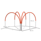 PawHut Dog Agility Equipment Set, Dog Agility Training Equipment for Dogs w/ Oxford Carry Bag, 4 PCS Weave Poles Orange