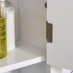 HOMCOM Bathroom Wall Cabinet, Medicine Cabinet, Kitchen Cupboard with 2 Doors and Adjustable Shelf, White