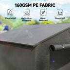 Outsunny 8 x 6 ft Outdoor Garden Storage Shed, Waterproof Bike Tent with Roll-Up Zipper Door