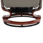 HOMCOM Reclining Swivel Chair, with Footrest - Grey