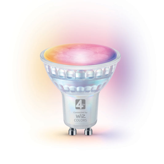 4lite Wiz Connect Dimmable Multicolour WiFi LED Smart Bulb - GU10