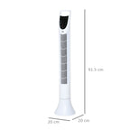36" Freestanding Tower Fan, Pedestal Fan with 3 Speed 3 Mode, 7.5h Timer, 70 Degree Oscillation, LCD Panel, 5M Remote Controller, White