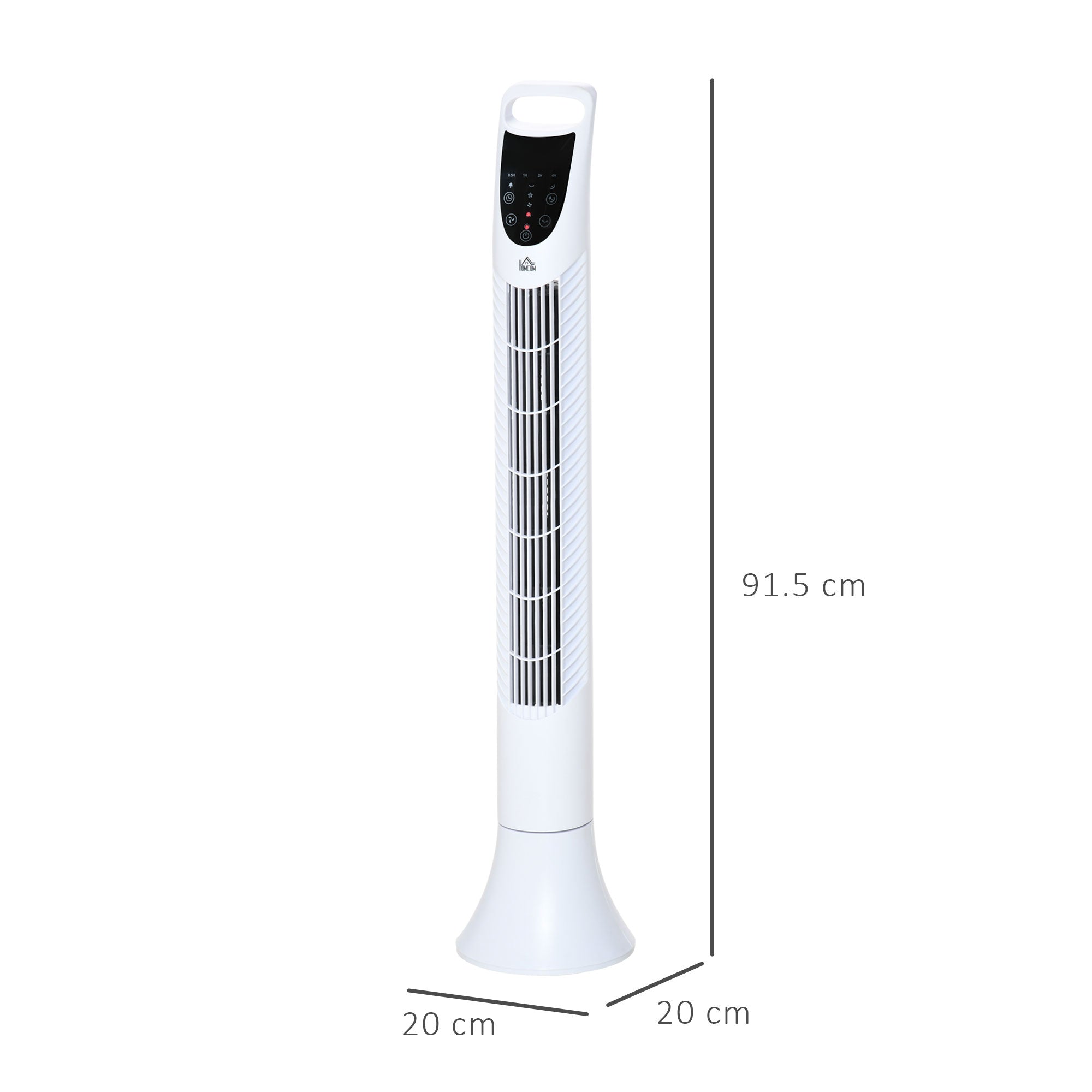 36" Freestanding Tower Fan, Pedestal Fan with 3 Speed 3 Mode, 7.5h Timer, 70 Degree Oscillation, LCD Panel, 5M Remote Controller, White