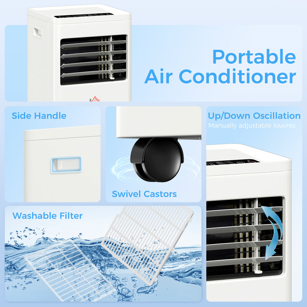 Portable Air Conditioner 5000 BTU, 4-in-1 Cooling, Dehumidifier, Fan, Sleep Mode, Air Conditioning Unit with Digital Display & Remote Control, 24H Timer, Window Venting Kit, for Room up to 18?