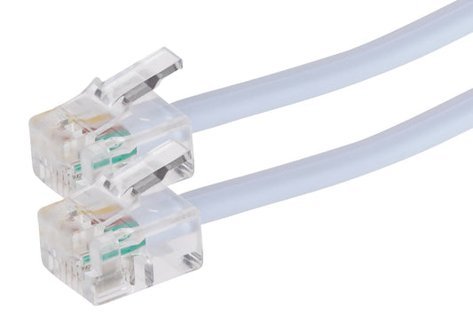 Maplin RJ11 to RJ11  6P4C ADSL Telephone Modem Lead - White, 3m