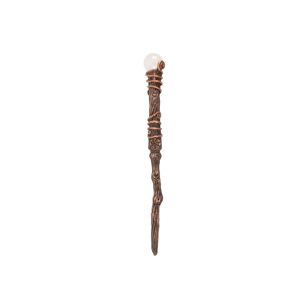 Energy Clearing Aura Quartz Crystal Wand with Pouch