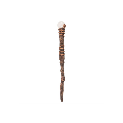 Energy Clearing Aura Quartz Crystal Wand with Pouch