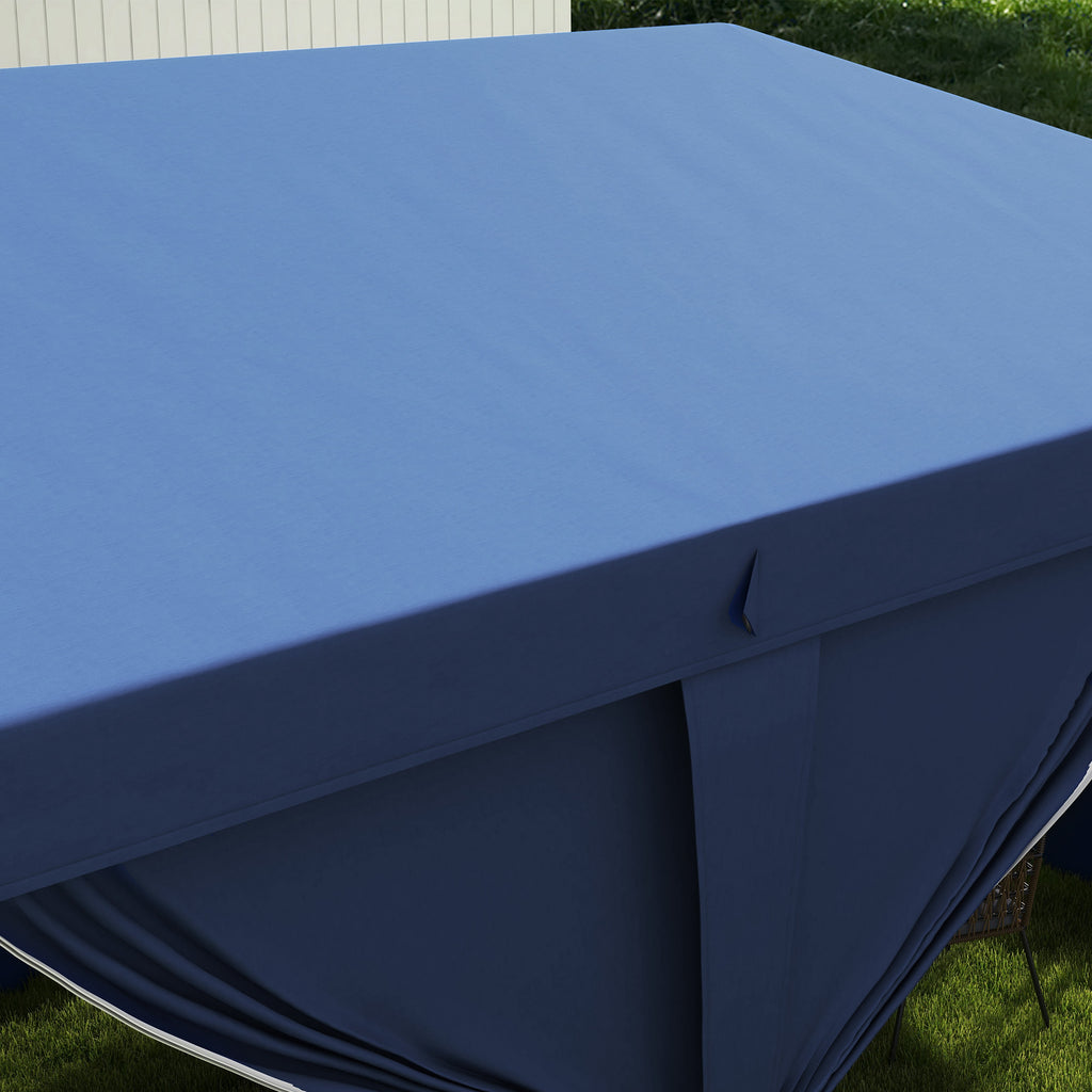 Outsunny 3 x 6m Pop-Up Gazebo, with Curtain Walls and Windows - Blue