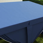 Outsunny 3 x 6m Pop-Up Gazebo, with Curtain Walls and Windows - Blue