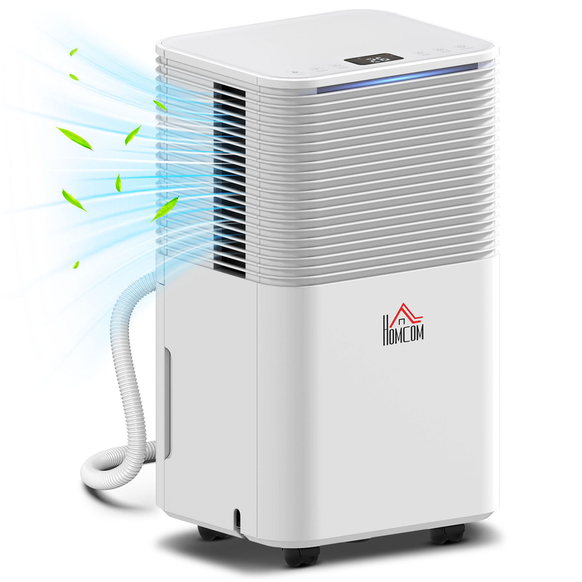 10L/Day Dehumidifier with 2L Water Tank, Laundry Drying, Automatic Humidity Sensor, Electric Portable Dehumidifier with 24H Timer, 3 Modes for Home Damp, Mould and Condensation