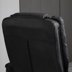 HOMCOM Recliner Chair With footstool, Recliner Armchair up to 130kg Weight Capacity, 135° Reclining Swivel Sofa Chair, PU Leather Ergonomic Couch Bed with Swivel Wood Base for Living Room, Black