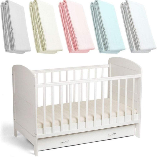 Clearance 10x Spacesaver Cot Fitted Sheet 100% Cotton 100x52cm