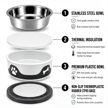 ThermaCool Dog Bowl - Espresso