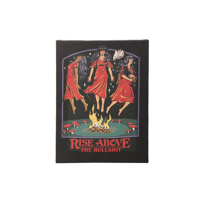 19x25cm Rise Above the Bullshit Canvas Plaque by Steven Rhodes