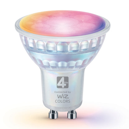 4lite Wiz Connect Dimmable Multicolour WiFi LED Smart Bulb - GU10