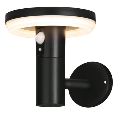 4lite Antheia Solar IP54 Die-Cast Aluminium LED Outdoor Wall Light with Built in PIR Motion Sensor
