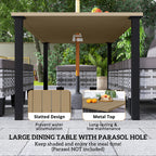 Outsunny Seven-Piece Rattan Dining Set - Grey