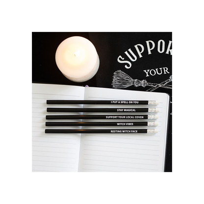The Coven Club Set of 5 Witchy Pencils