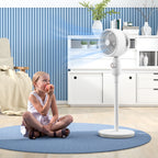 Pedestal Fan, Powerful Air Circulator, 36 Inch Floor Standing Fan with 3 Speed Settings, 70° Oscillating for Bedroom, Home and Office, White