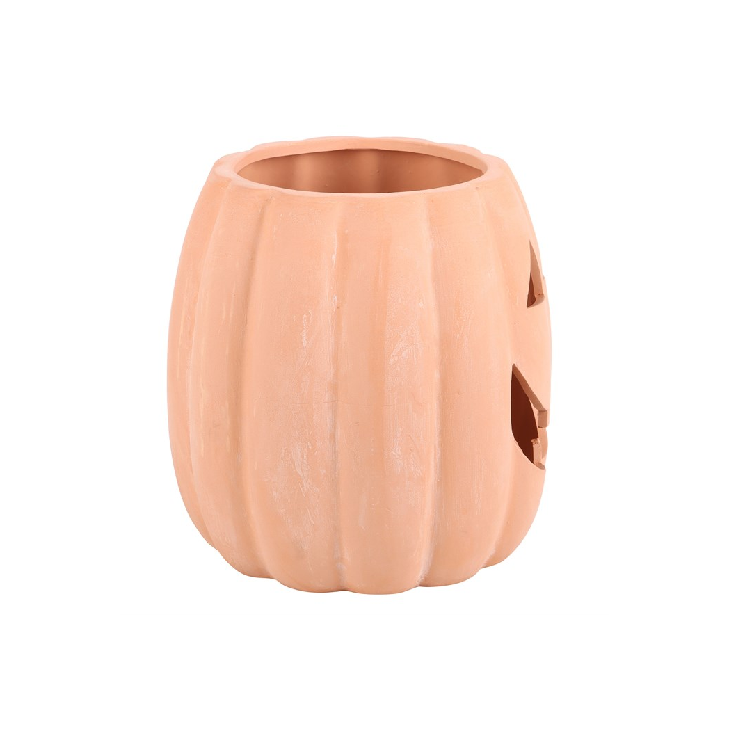 25cm Terracotta Cut Out Pumpkin Decoration