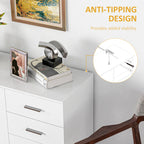 HOMCOM Sideboard, Modern Storage Cabinet with 2 Drawers, 3 Doors and Adjustable Shelves, Kitchen Cabinet, White