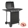 Outsunny Four Burner Gas Grill BBQ - Black