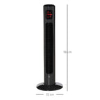 38'' Freestanding Tower Fan, 3 Speed 3 Mode, 12h Timer, 70 Degree Oscillation, LED Panel, 5M Remote Controller, Dark Grey