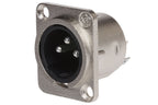 Maplin 3 Pole Nickel XLR Chassis Plug