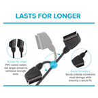 Maplin SCART to SCART 21 Pin Male to Male Connectors Cable - Black, 3m
