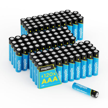 Maplin AAA LR03 1.5V Alkaline Batteries 7 Year Shelf Life High Performance
