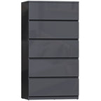 HOMCOM Chest of Drawers, 5-Drawer Storage Cabinets, Modern Dresser, Storage Drawer Unit for Bedroom