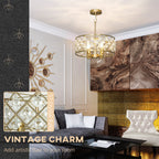 51 Crystallite Four-Bulb Chandelier - Gold-Tone