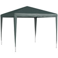 Outsunny 2.7m x 2.7m Garden Gazebo Marquee Party Tent Wedding Canopy Outdoor(Dark Green)