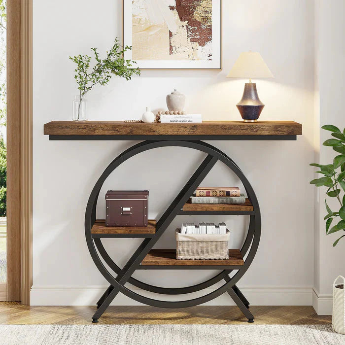 Geometric 4-Tier Hall/Console Table - 100 cm