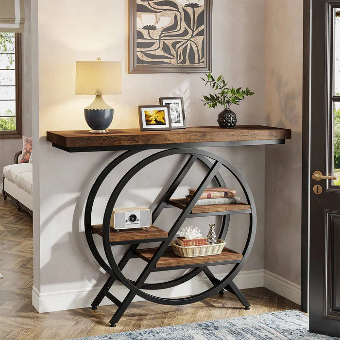 Geometric 4-Tier Hall/Console Table - 100 cm
